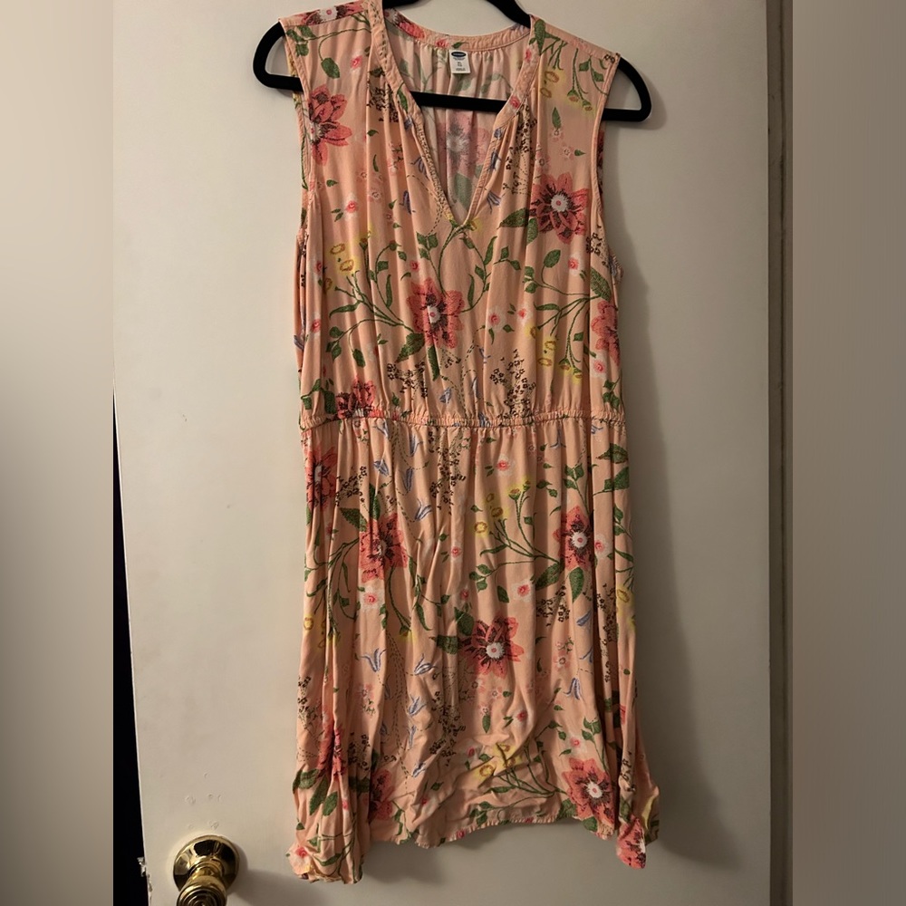 Pink floral dress, XL
